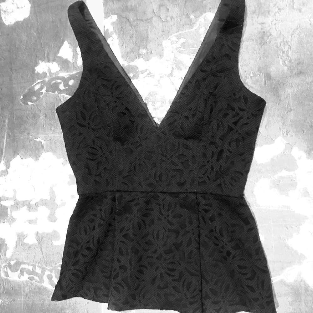 Jay Godfrey Lace Peplum Top